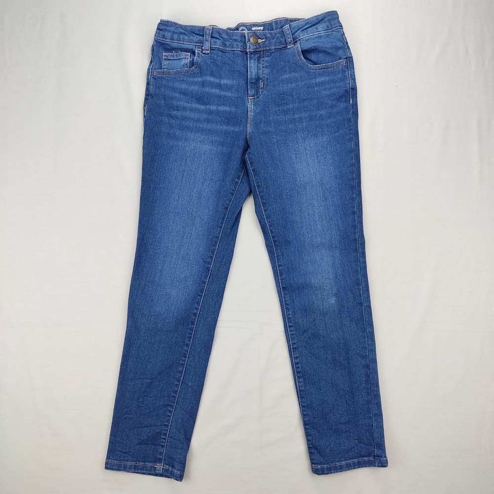 Wonder Nation Jeans Girls 10 Plus Blue Skinny Denim Medium Wash Plus Size